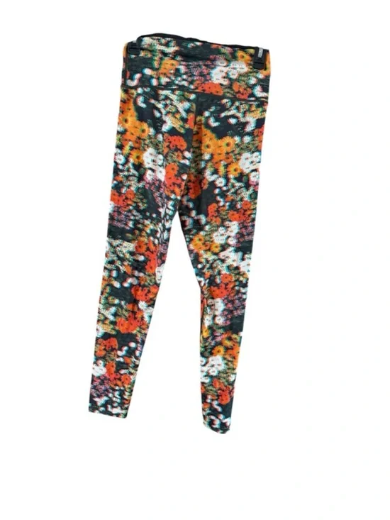 aerie Orange Sports Bra with Multicolor Floral Leggings - Picture 2 of 10
